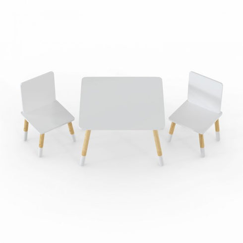 Kidsaw Table & 2 Chairs - White